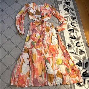 Petal & Pup Laquin Cut Out Long Sleeve Maxi Dress